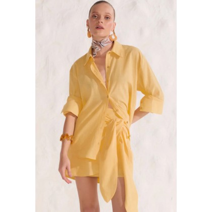 Camisa em Viscose de Linho Linzzi